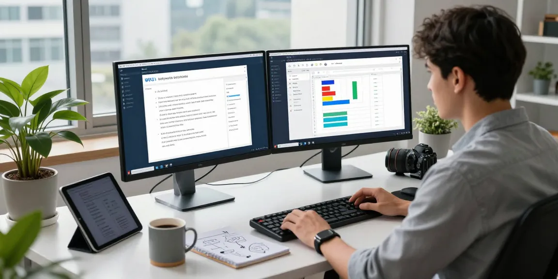 WPS Download software showcased in a modern workspace with dual monitors and a professional user focused on productivity.