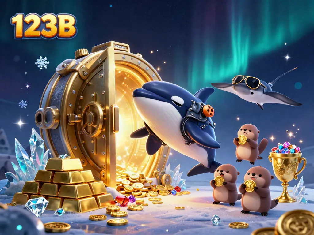 Engaging 123B online casino scene featuring vibrant characters and dynamic gold elements.