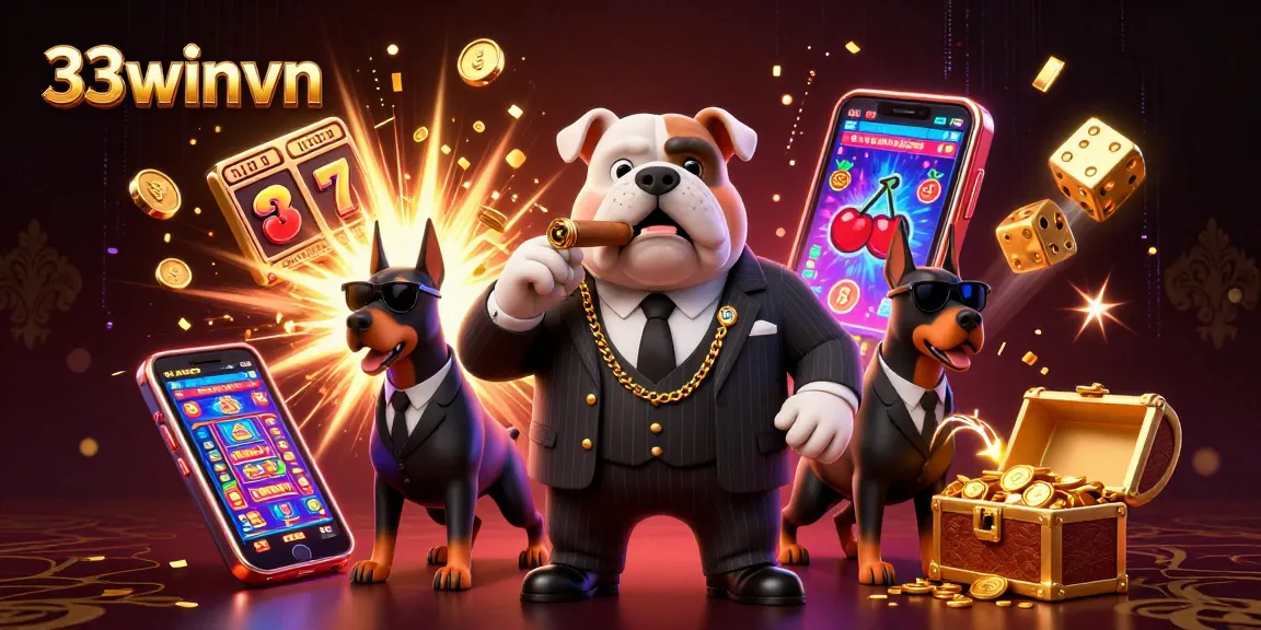 Experience thrilling jackpots with 33winvn's vibrant online casino scene featuring lively characters.