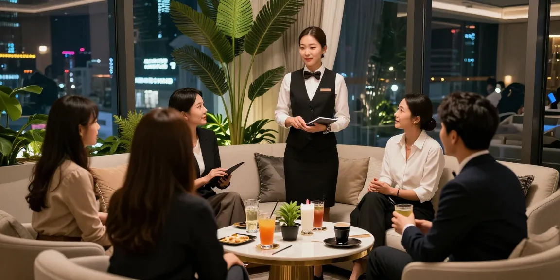 강남 쩜오의 고급스러운 프라이빗 룸과 즐거운 분위기