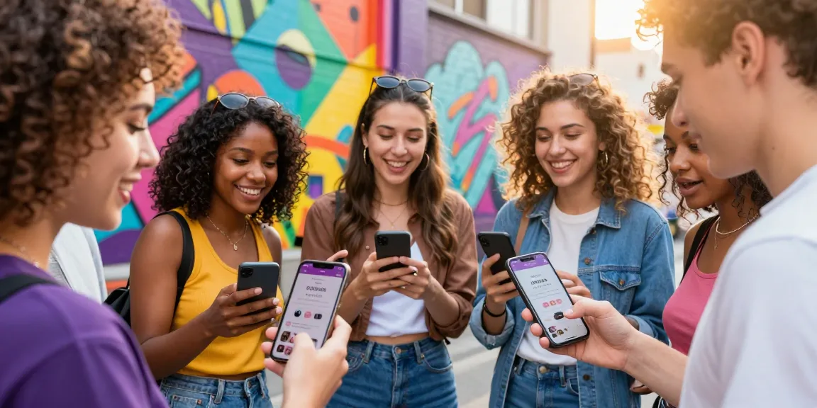 フォロワー 購入 バレない 方法を理解しながら楽しげにスマホを使う若者たちの交流シーン