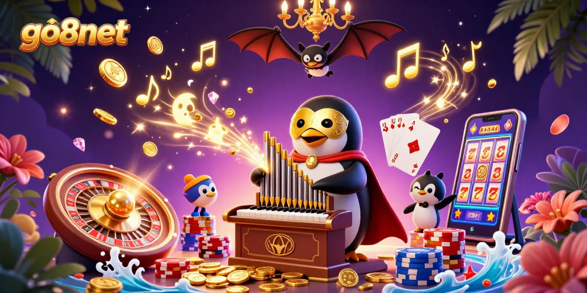 Engage with exciting games at GO8net while enjoying vibrant casino scenes and thrilling elements.