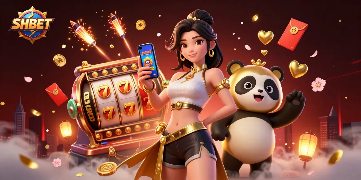 Experience the excitement of SHBET's vibrant slots with our engaging illustration.